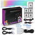 18 in 1 Led Car Ambient Lights 213 64 Color RGB Symphony Streamer Bluetooth Rainbow Interior Acrylic Strips Atmosphere Lamp Kit