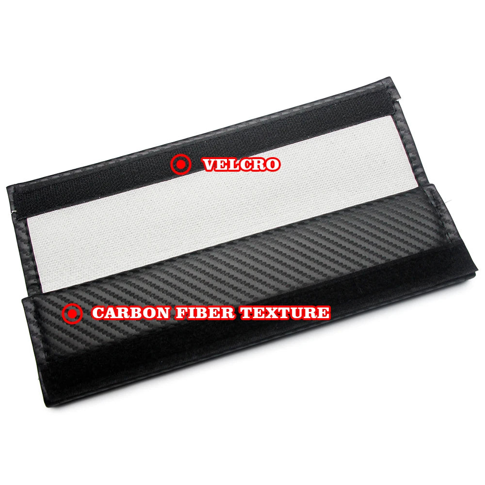 Auto sticker For Toyota Camry Car Seat Belt Cover Carbon Fiber Leather Shoulder Protection Cover Corolla E150 Rav4 Mark 2 Reiz