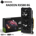 MOUGOL Original Radeon RX580 8G Graphics Card GDDR5 Memory Video Gaming Card PCIE3.0x16 DVI DP for Desktop Computer AMD Card