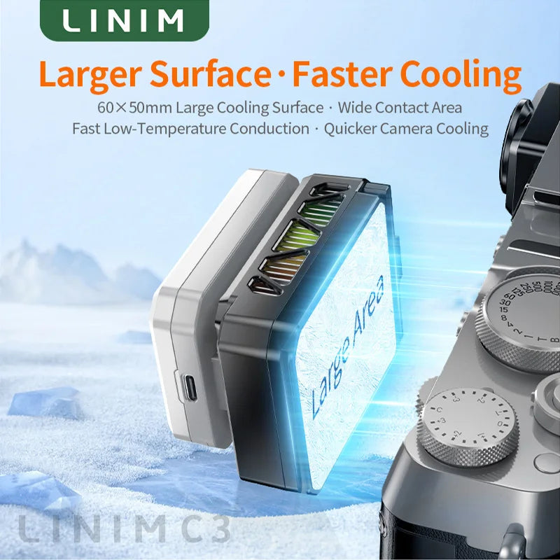 Thermostatic Semiconductor Camera Cooler Camera Cooling Fan Radiator 4K Recording Kit Heat Sink for Sony Canon Nikon