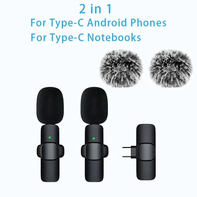 Wireless Lavalier Lapel Microphone for iPhone, iPad, Mini Video Recording Mic for Interview Video Podcast Vlog Noise Reduction