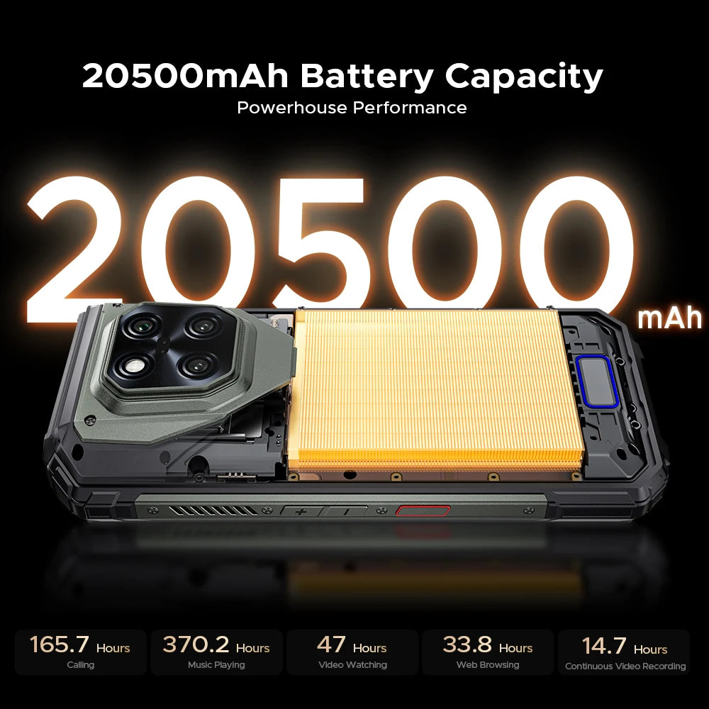 World Premiere DOOGEE V Max Play 5G Projector Rugged Phone 20500mAh Dual Camping Lights Dimensity 7300 16GB+512GB NFC Smartphone