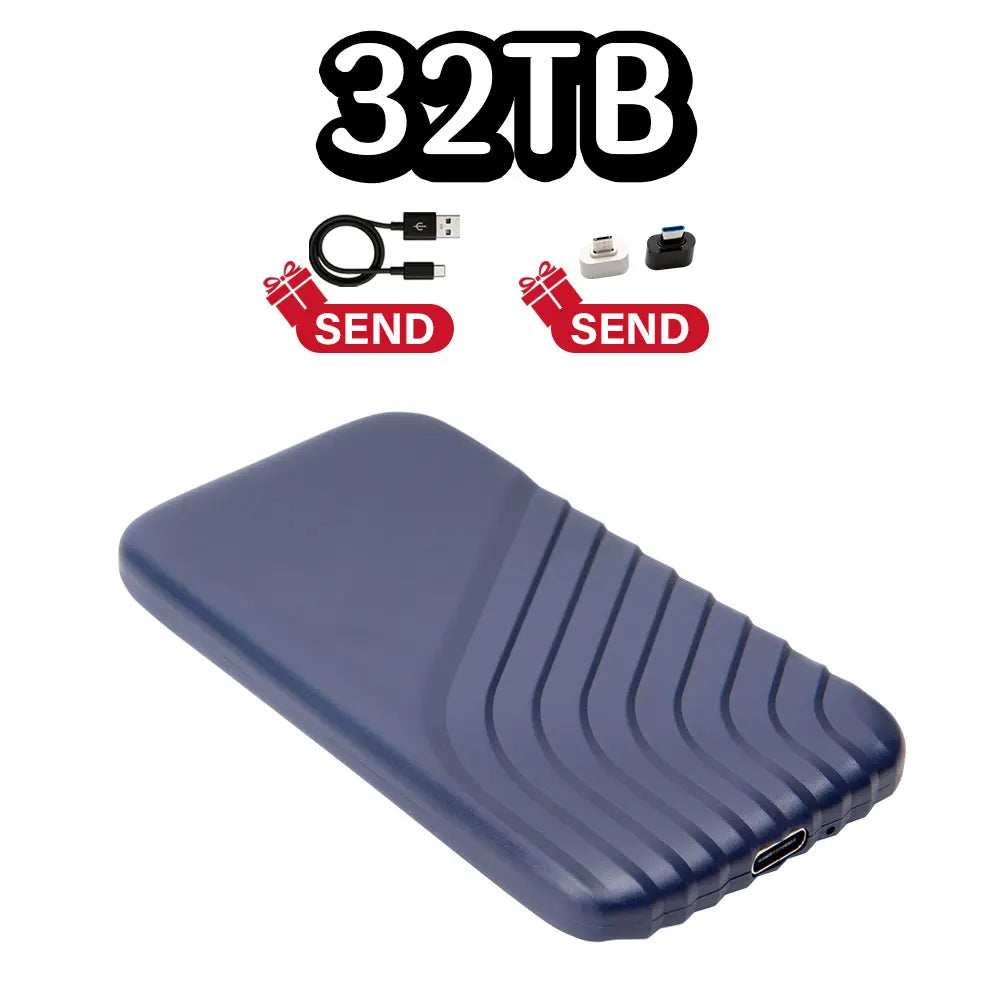 Portable Solid State Drive, brand new 16TB large capacity portable hard drive, external SSD USB3.1 suitable for laptops/MAC/PC