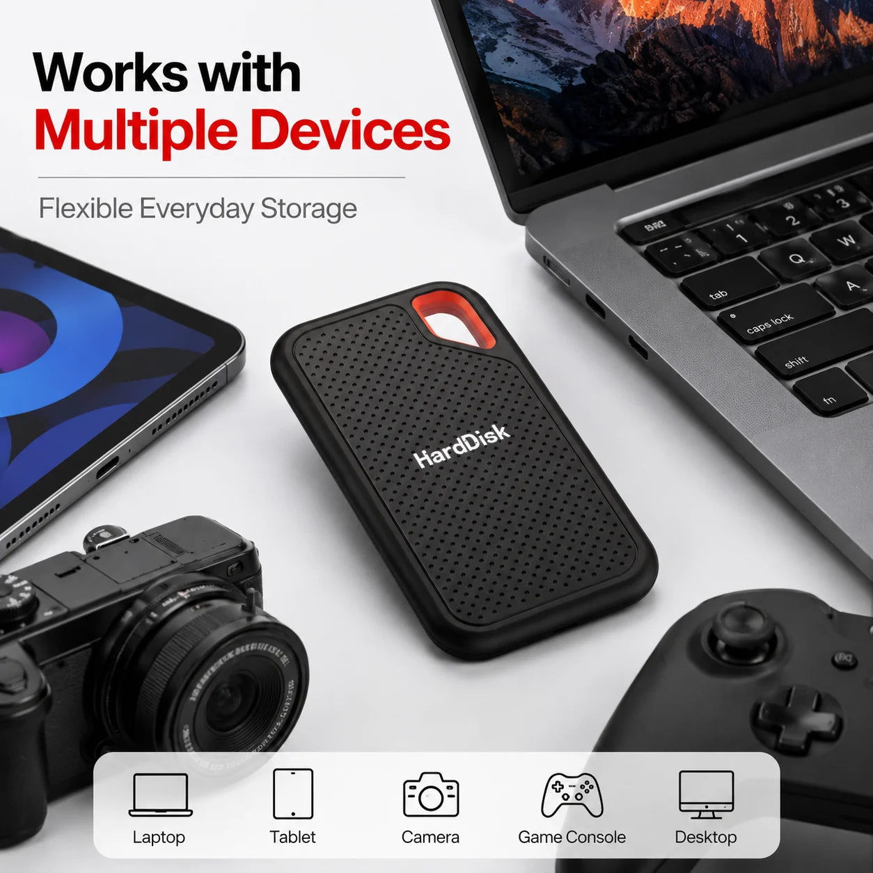 Mini Size External Hard Drive Stable Reading Writing Solid State Drive Data Saving Hard Disk For Study Work File Organizing