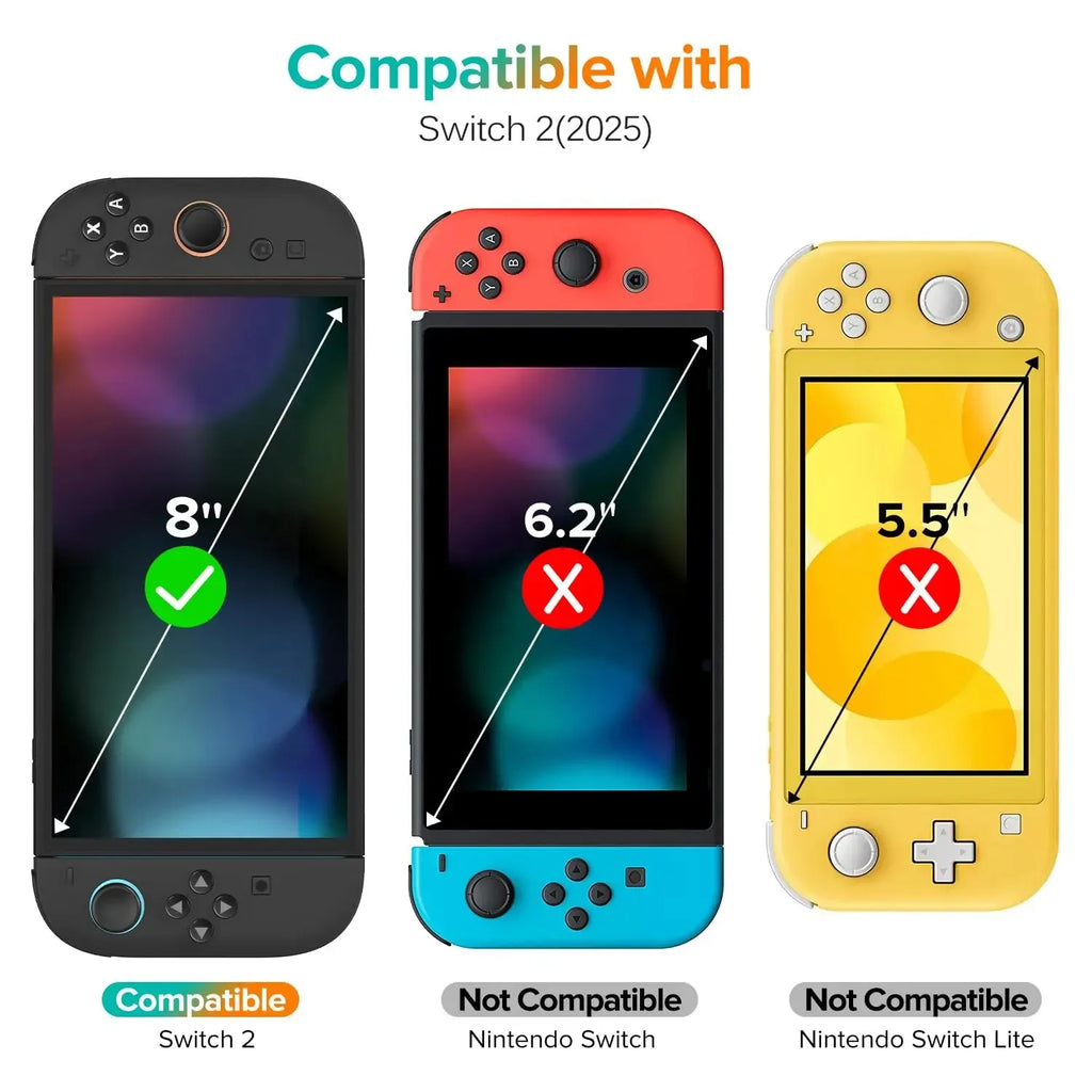 NS2 HD Tempered Glass Screen Protector for Switch 2, Transparent Anti-scratch Screen Protector for 2025 New Switch2