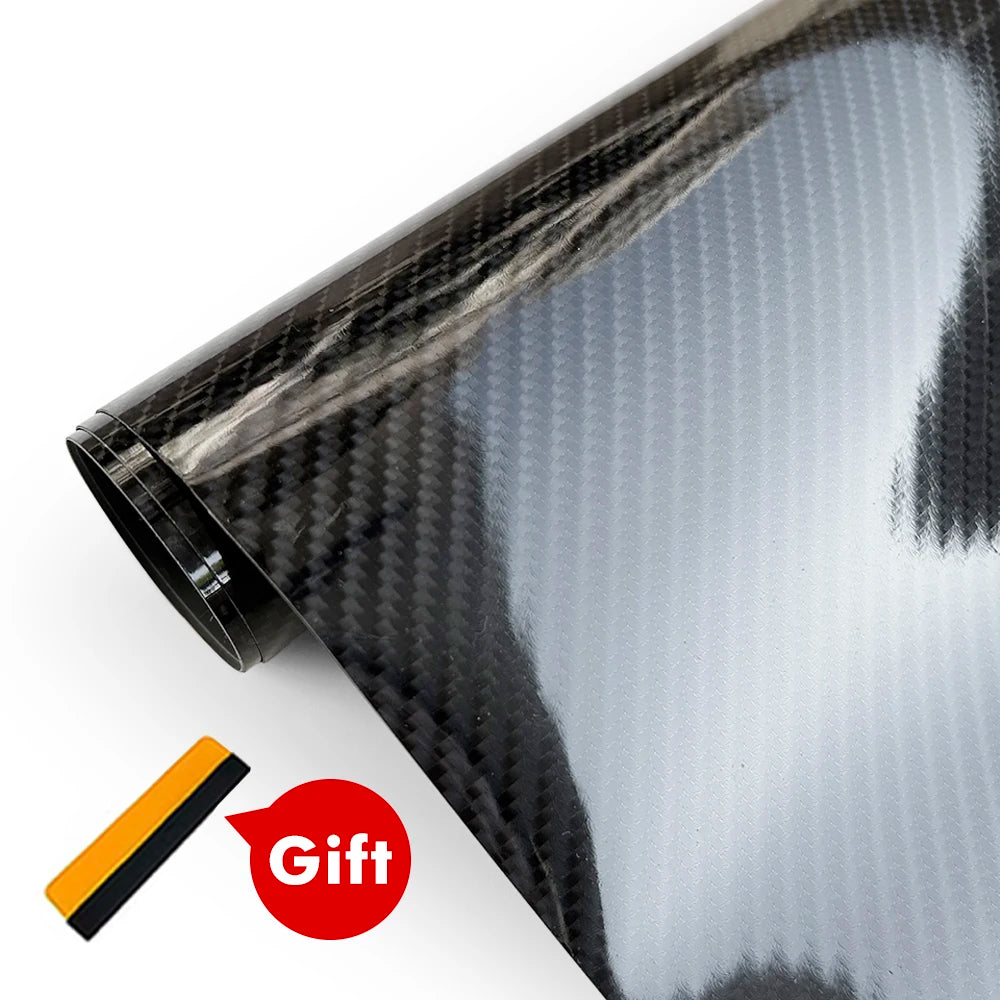 9D Carbon Fiber Wrap Waterproof Car Sticker Vinyl Car Tuning Motorcycle Stickers Glossy Matte Black Car Adhesive Vinyl Wrap Film