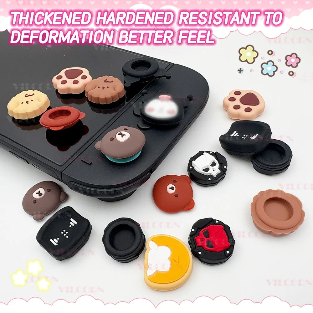 Patterned Thumb Grip Caps with Large Contact Area for Large Size Analog Sticks – Comfortable Joystick Cover for Switch2/PS5/Xbox