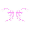 1 Pair Dark Aesthetic Cybersigilism Cross Car Rear View Mirror Decals Gothic Sigil Car Mirror Stickers